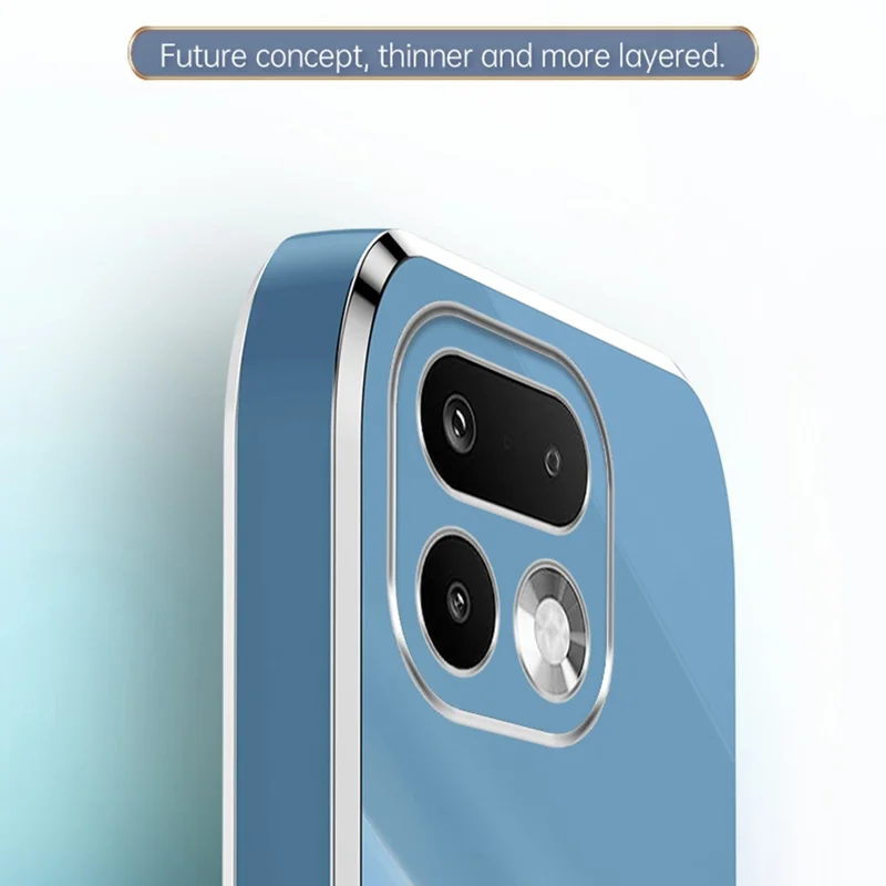 XINLI For Realme 16 Pro 5G Case TPU Phone Cover with Electroplating Frame - Cyan