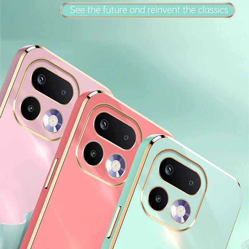 Capa para Realme 16 Pro 5G com Anel Suporte e Revestimento Eletrolítico em TPU - Ciano
