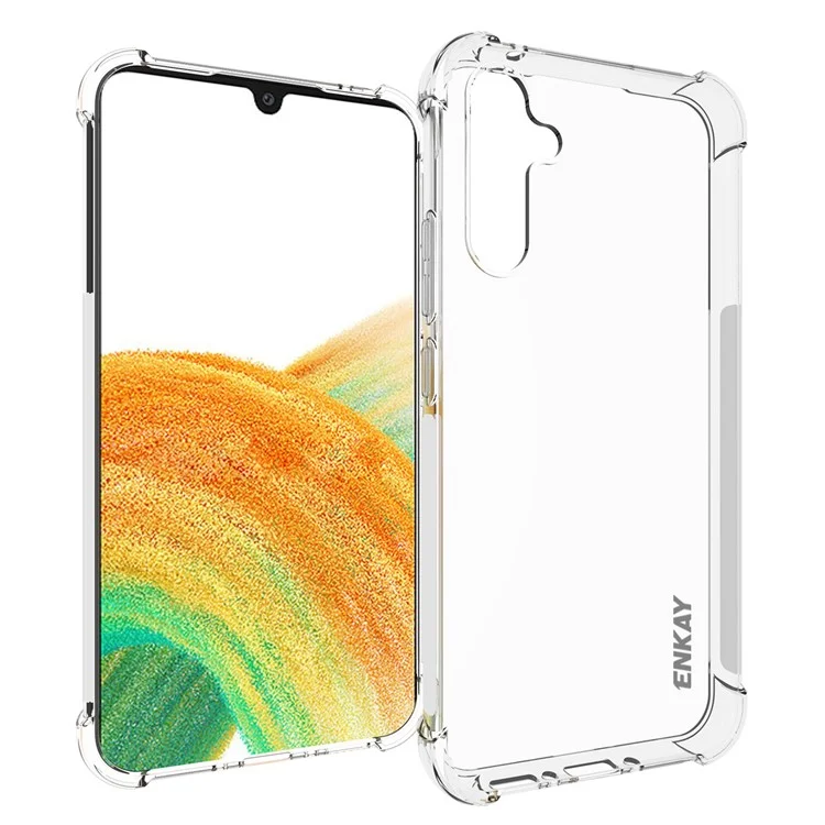 Funda de teléfono ENKAY HAT PRINCE TPU para Samsung Galaxy A34 5G, borde con tira antideslizante, esquinas reforzadas y a prueba de golpes
