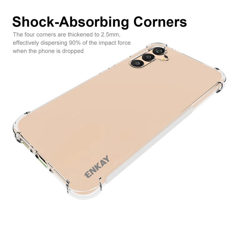 Funda de teléfono ENKAY HAT PRINCE TPU para Samsung Galaxy A34 5G, borde con tira antideslizante, esquinas reforzadas y a prueba de golpes