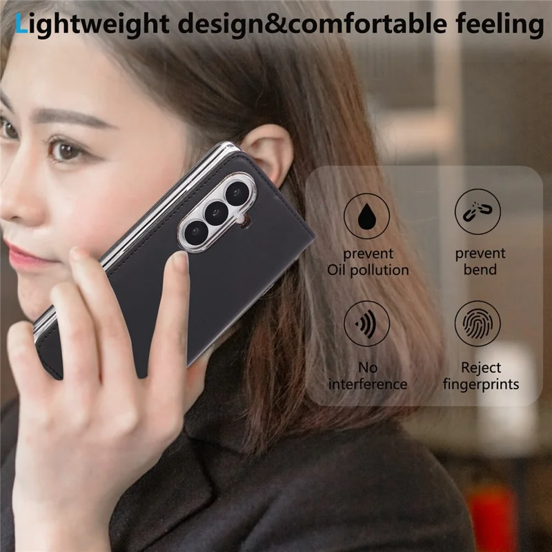 ABEEL Coque pour Samsung Galaxy Z Fold8 Ultra, étui à rabat en cuir avec blocage RFID - Noir