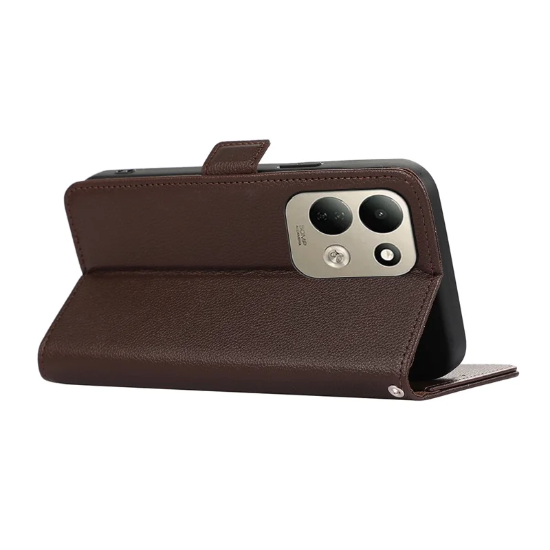 ABEEL For Xiaomi Redmi 17 5G  /  Redmi 17 4G Case Litchi Texture Leather RFID Blocking Phone Cover - Brown