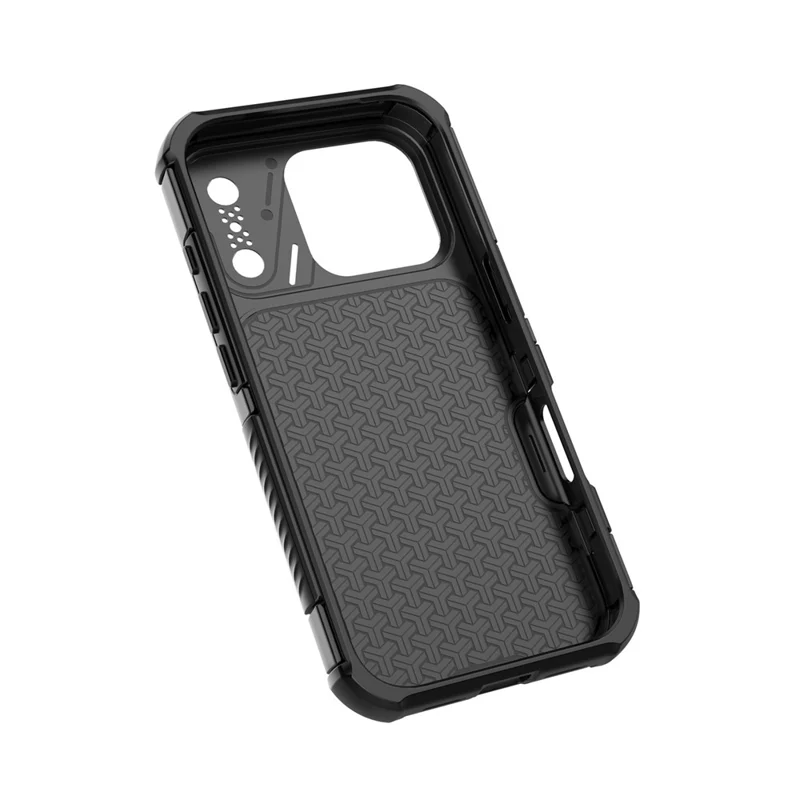 For iPhone 18 Pro Max / 17 Pro Max Magnetic Case Carbon Fiber Texture PC + TPU Corner Protection Phone Cover - Black - 6