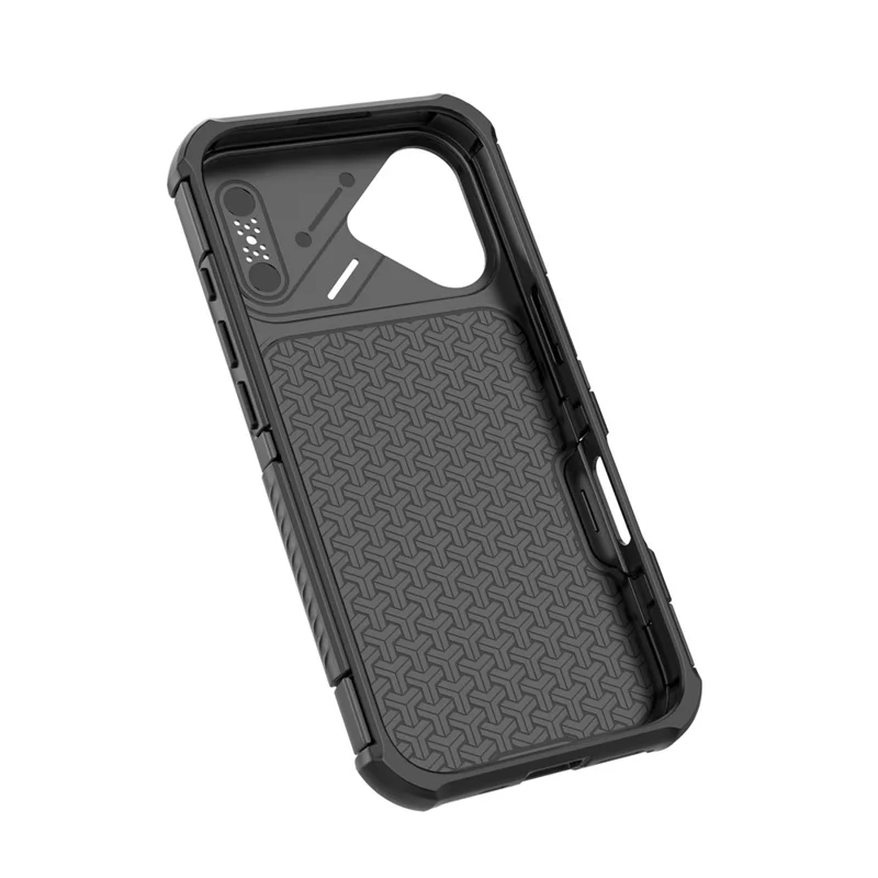For iPhone 16 Magnetic Case Carbon Fiber Texture PC + TPU Corner Protection Phone Cover - Black