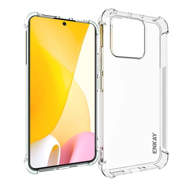Enkay Hat Prince Mobilfunkkoffer Für Xiaomi 13, Verdickte Ecken Flexible Tpu-telefonabdeckung Anti-schlupf-streifenkante Clear Phone Shell