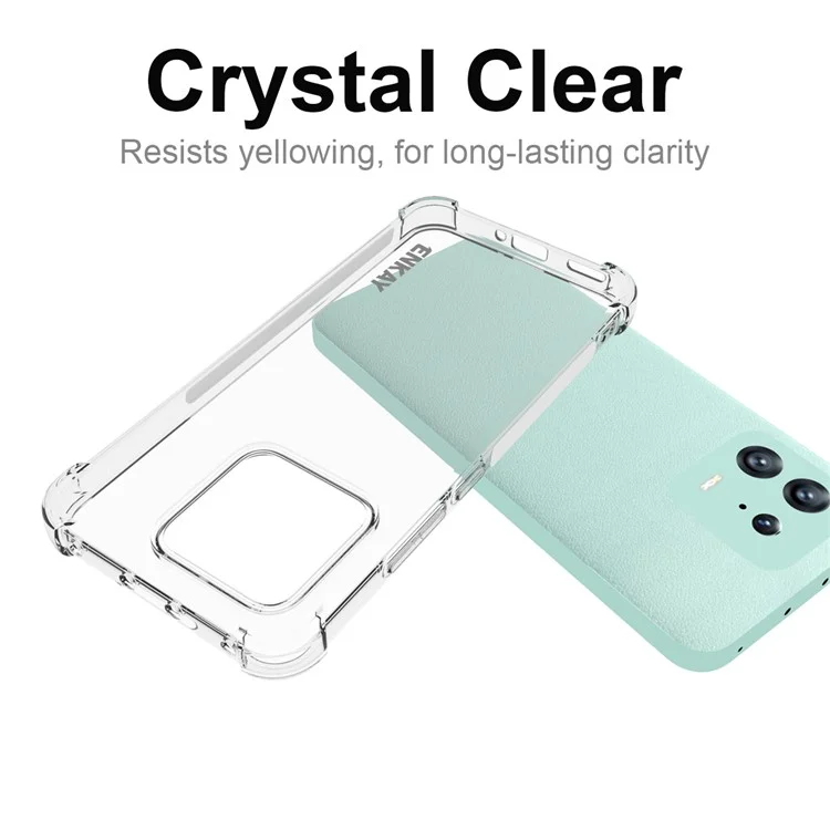 Enkay Hat Prince Mobilfunkkoffer Für Xiaomi 13, Verdickte Ecken Flexible Tpu-telefonabdeckung Anti-schlupf-streifenkante Clear Phone Shell