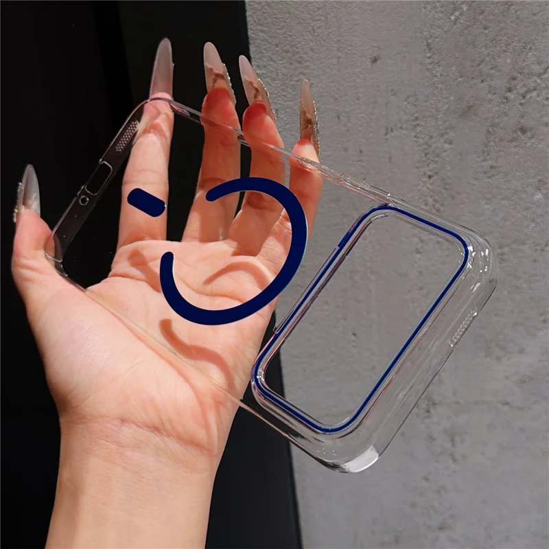 Obudowa magnetyczna na Xiaomi Redmi K90 Pro Max 5G / Poco F8 Ultra, ultra cienka przezroczysta pokrywa tylna z tworzywa PC - pomarańczowa
