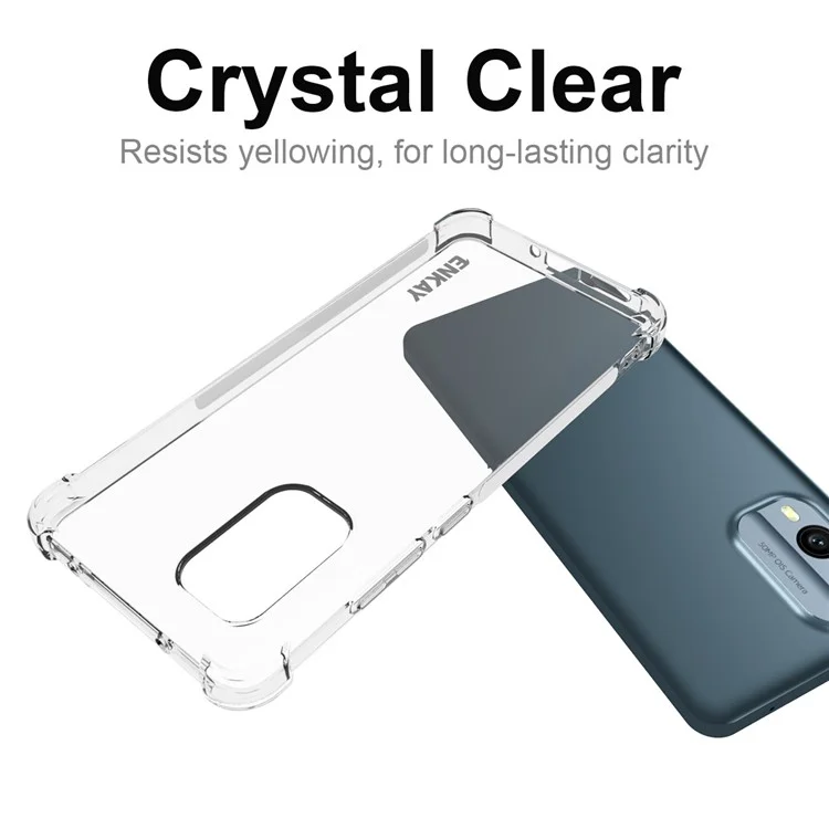 ENKAY HAT PRINCE For Nokia X30 5G Phone Case Anti-slip Strip Edge Ultra Clear Thickened Corners Shockproof TPU Phone Cover