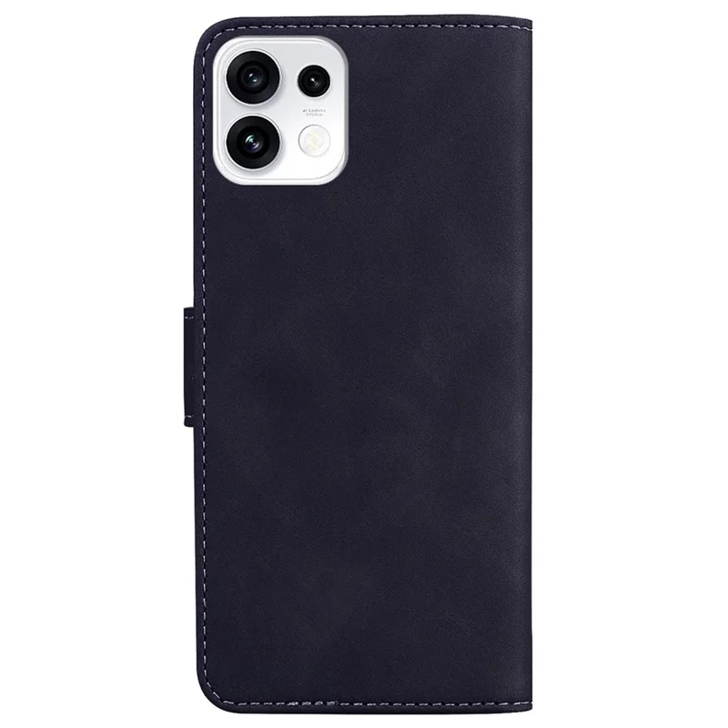 For Oppo Reno16 5G (Global)  /  Reno16 Pro 5G (Global) Case Solid Color Leather Wallet Phone Cover - Black