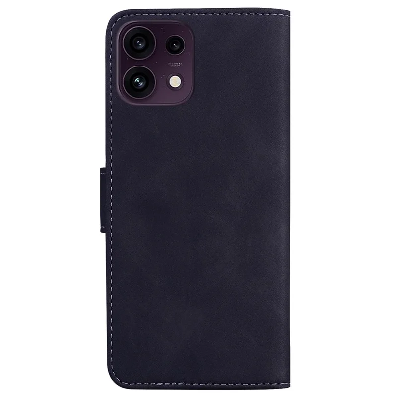 For Oppo Reno16 F 5G  /  Reno16 FS 5G Case Solid Color Leather Wallet Phone Cover - Black