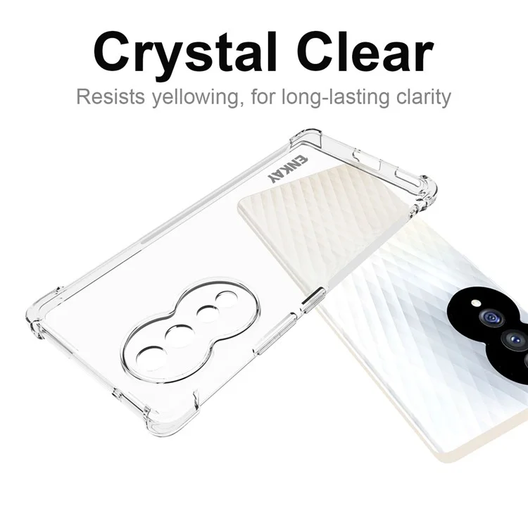 Enkay Hat Prince Espesor de Las Esquinas Del Teléfono Para el Honor 80 5 g, Estuche de Teléfono TPU Anti-scratch Bordes Anti-slip Bordes Transparentes