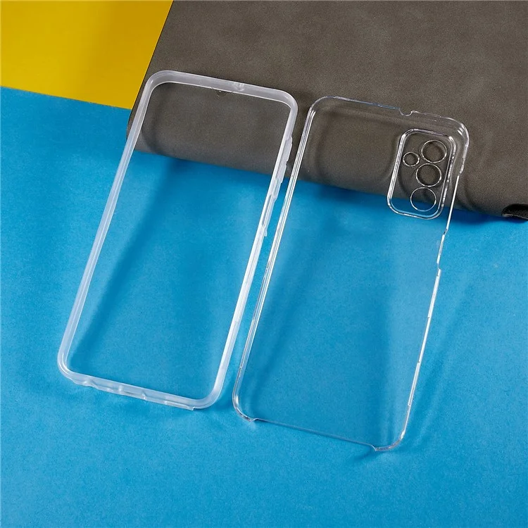 Per Samsung Galaxy M23 5G / F23 5G Custodia antiurto staccabile Telefono Cover TPU + Acrilico Copertura completa con Protezione Schermo PET