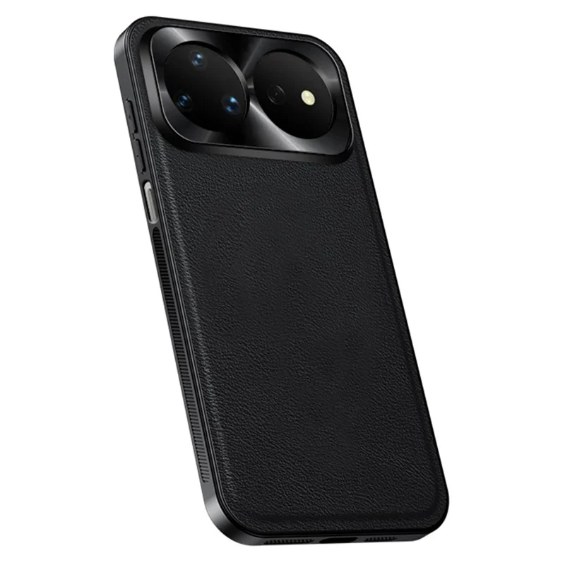 For Huawei nova 16 Pro 5G Case PU + TPU + PC Phone Back Cover with Metal Lens Frame - Black