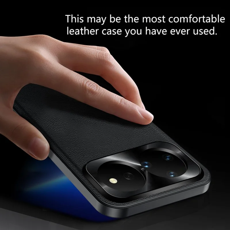 For Huawei nova 16 Pro 5G Case PU + TPU + PC Phone Back Cover with Metal Lens Frame - Black