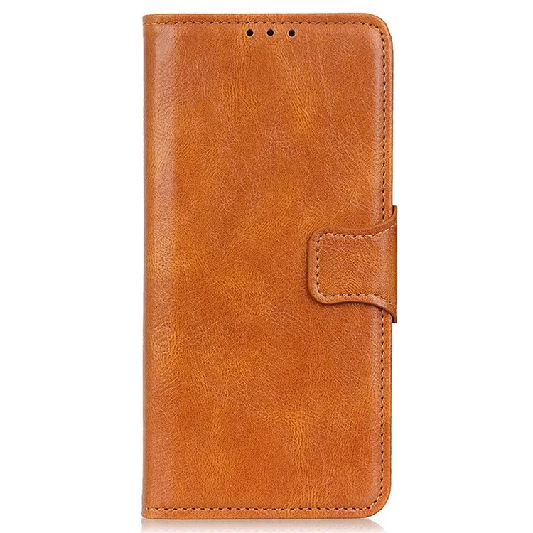 Per Samsung Galaxy A34 5G Crazy Horse Texture Wallet Viewing Stand PU Leather Case Full Coverage Phone Cover - Marrone