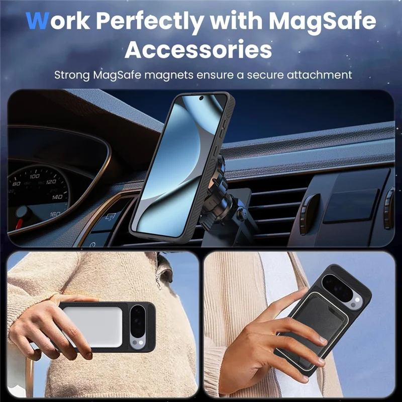 Google Pixel magnetic case used with compatible magnetic accessories and car mount