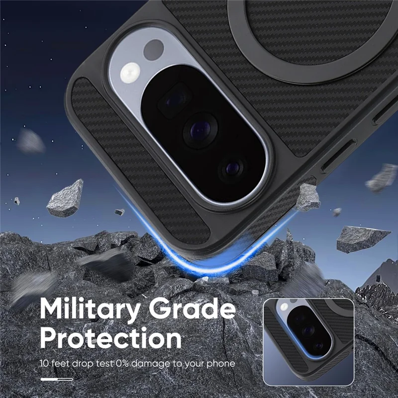 Drop protection demonstration for Google Pixel carbon fibre magnetic case