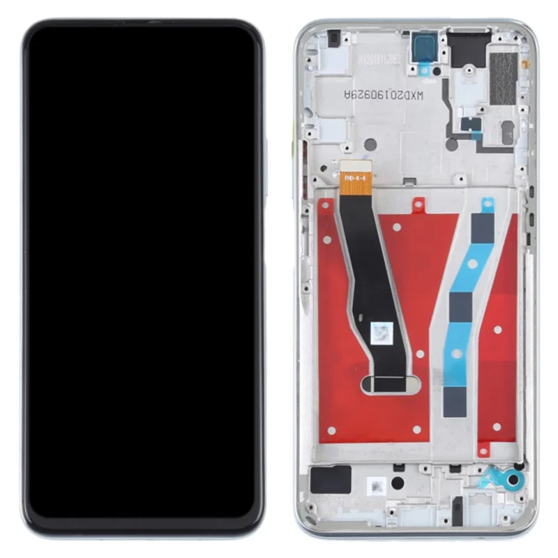 For Honor 9X (China) HLK-AL00, HLK-TL00 LCD Screen and Digitizer Assembly + Frame Replacement Part (COG) (Grade C, without Logo) - Icelandic White