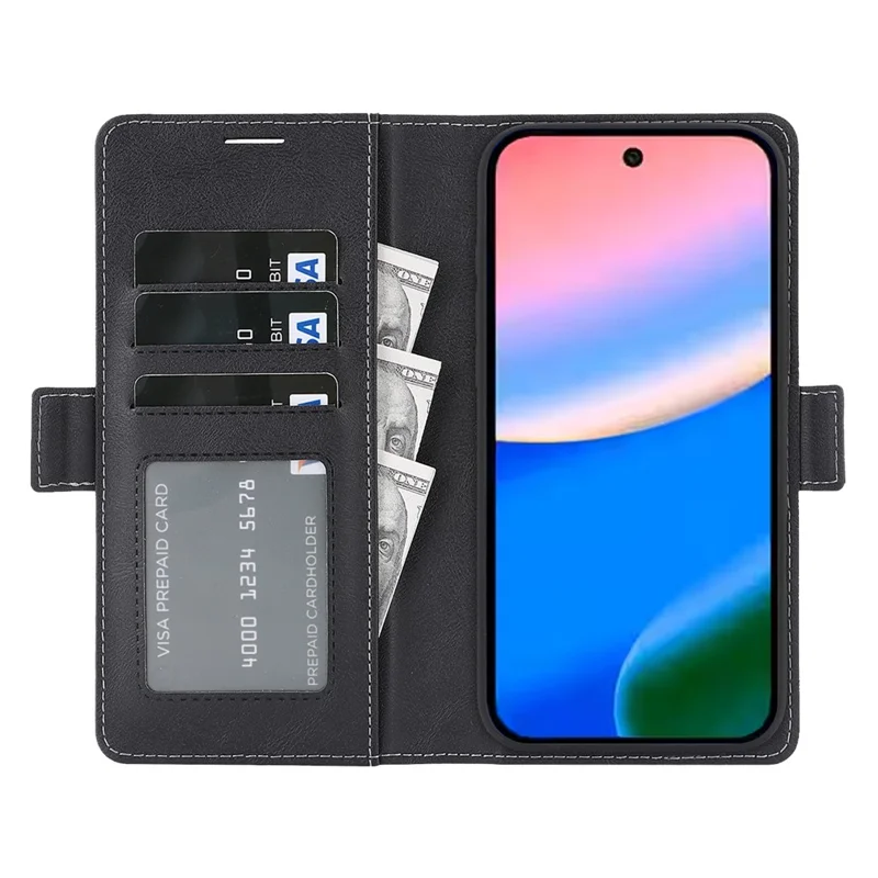 For Google Pixel 11 Pro XL Magnetic Case Detachable 2 in 1 Leather Wallet Phone Cover - Black
