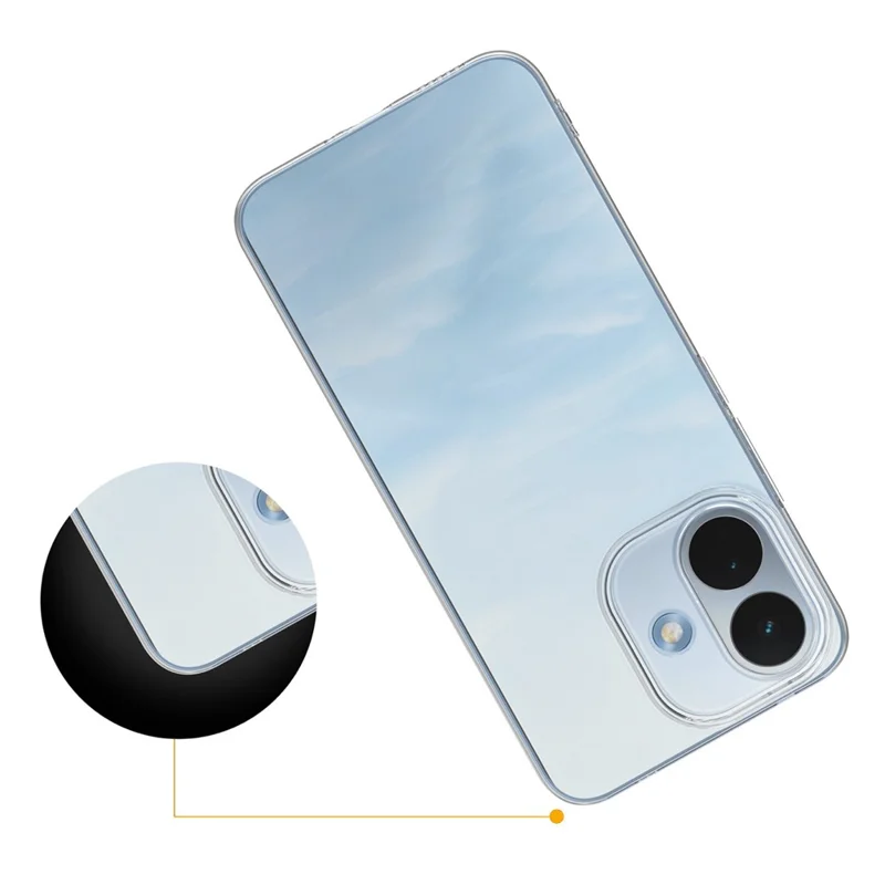 Coque arrière pour Xiaomi Redmi Note 17 Pro 5G, étui de téléphone transparent en TPU ultra-fin et flexible - Transparent