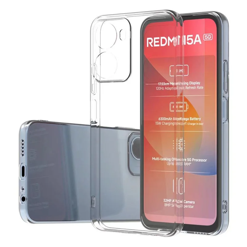 Прозрачный тонкий чехол из гибкого ТПУ для Xiaomi Redmi Note 17 Pro+ 5G, задняя крышка — прозрачный чехол для телефона