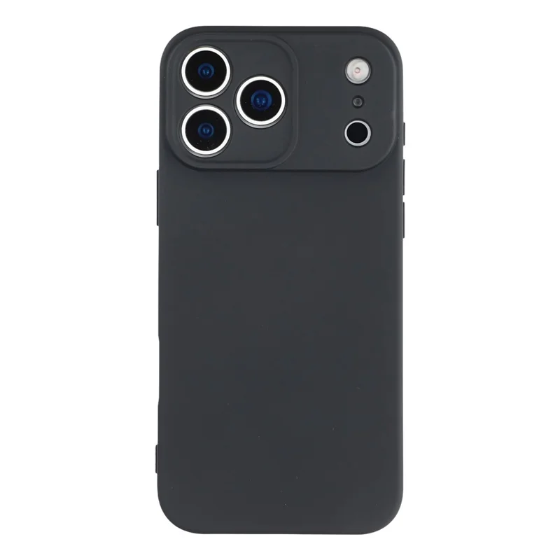 For iPhone 18 Pro Max / 17 Pro Max Case TPU Back Soft Anti-Scratch Fiber Lining Phone Cover - Black
