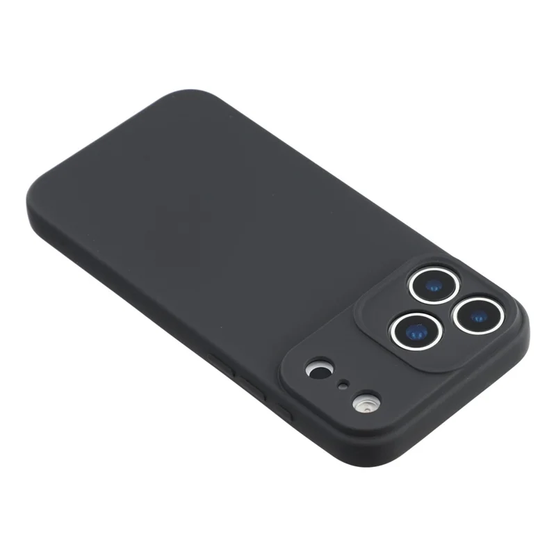 For iPhone 18 Pro Max / 17 Pro Max Case TPU Back Soft Anti-Scratch Fiber Lining Phone Cover - Black