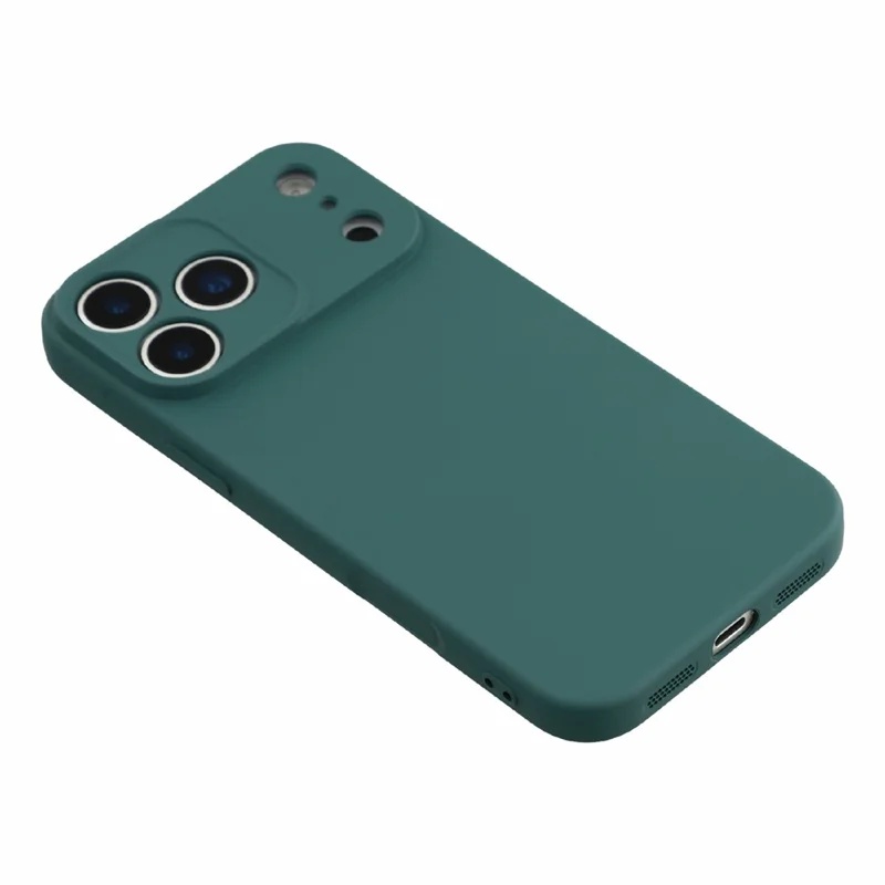 For iPhone 18 Pro  /  17 Pro Case TPU Back Soft Anti-Scratch Fiber Lining Phone Cover - Army Green