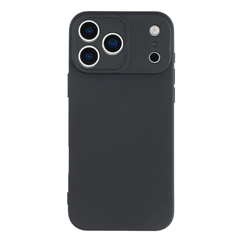 Für iPhone 18 Pro / 17 Pro Tasche TPU Rückseite Weich Anti-Kratz Faserfutter Handyhülle - Schwarz