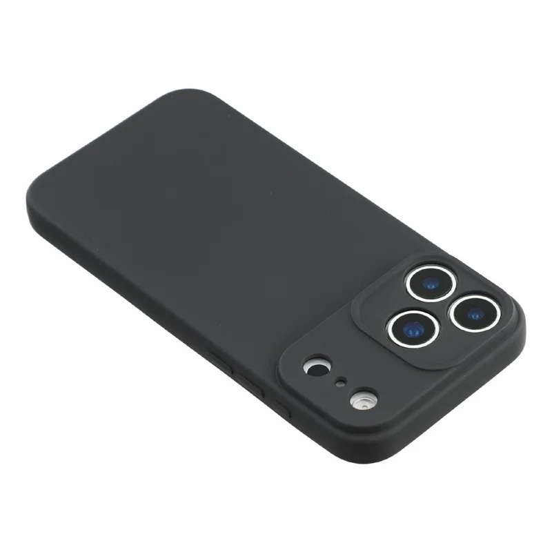 Für iPhone 18 Pro / 17 Pro Tasche TPU Rückseite Weich Anti-Kratz Faserfutter Handyhülle - Schwarz