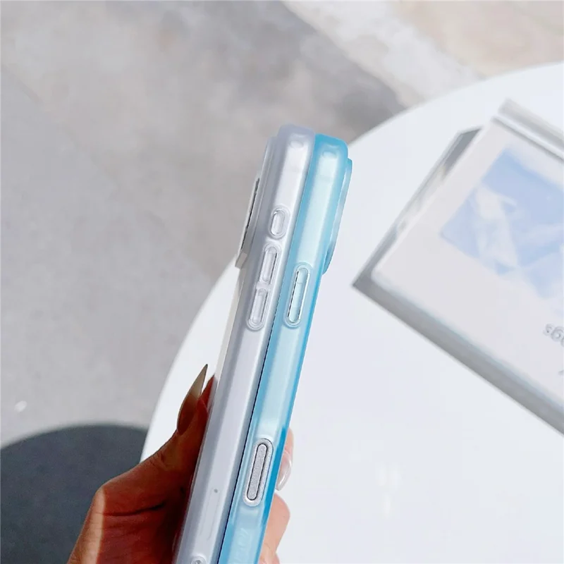 For iPhone 18 Pro Max / 17 Pro Max Magnetic Case Skin-touch PC Matte Back Phone Cover - Transparent Blue - 3
