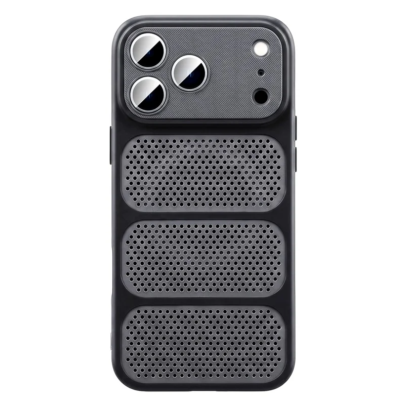 For iPhone 18 Pro Max / 17 Pro Max Case Compatible with MagSafe Triple Vented Cooling PC+TPU Phone Cover  - Black