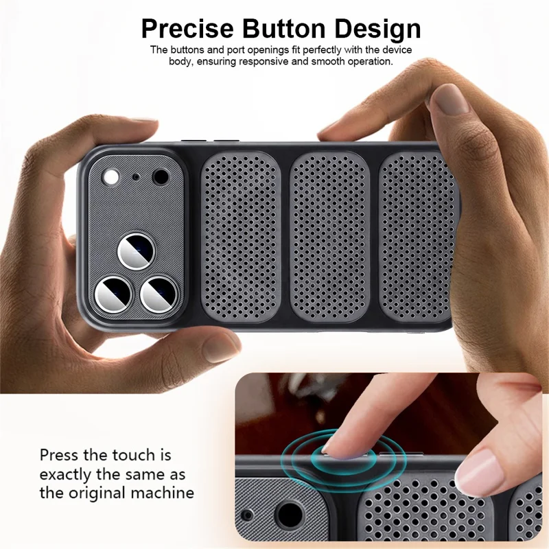 For iPhone 18 Pro Max / 17 Pro Max Case Compatible with MagSafe Triple Vented Cooling PC+TPU Phone Cover  - Black