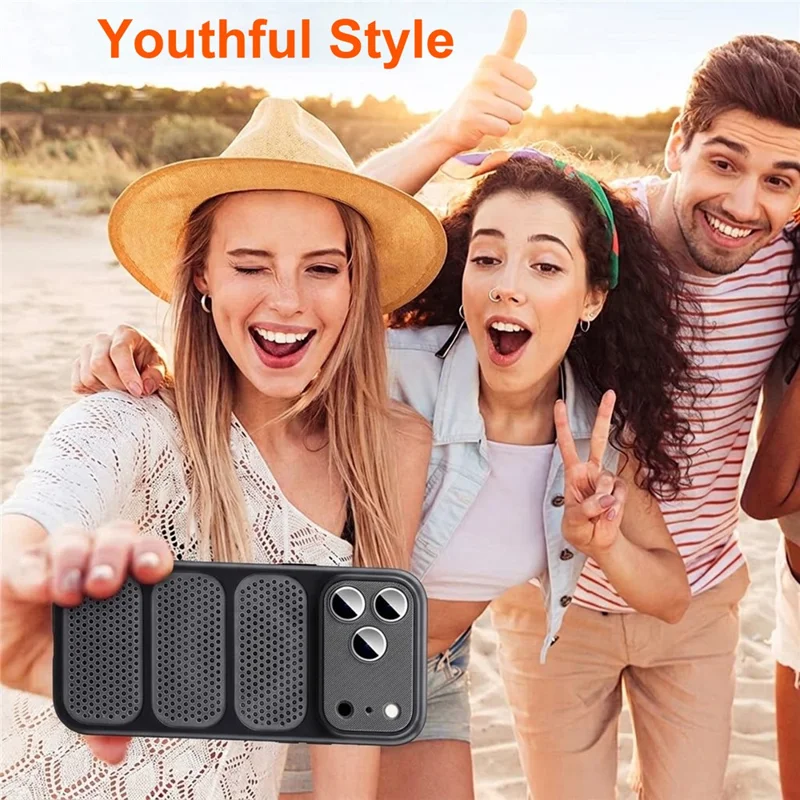 For iPhone 18 Pro Max / 17 Pro Max Case Compatible with MagSafe Triple Vented Cooling PC+TPU Phone Cover  - Black
