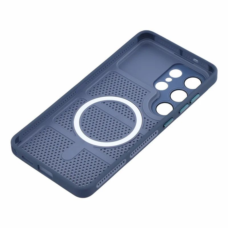 For Samsung Galaxy S26 Ultra Magnetic Case Three-Zone Cooling PC + TPU Scratch Resistant Phone Cover - Blue - 6