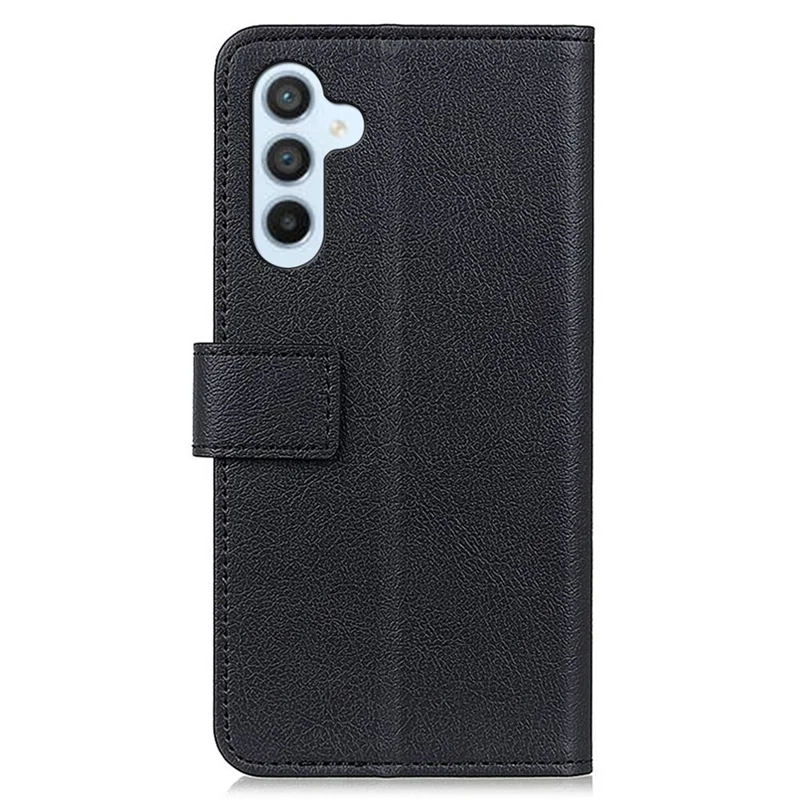 Textured Phone Case for Samsung Galaxy A34 5G, Well-protected PU Leather Stand Shell Folio Flip Wallet Cover - Black