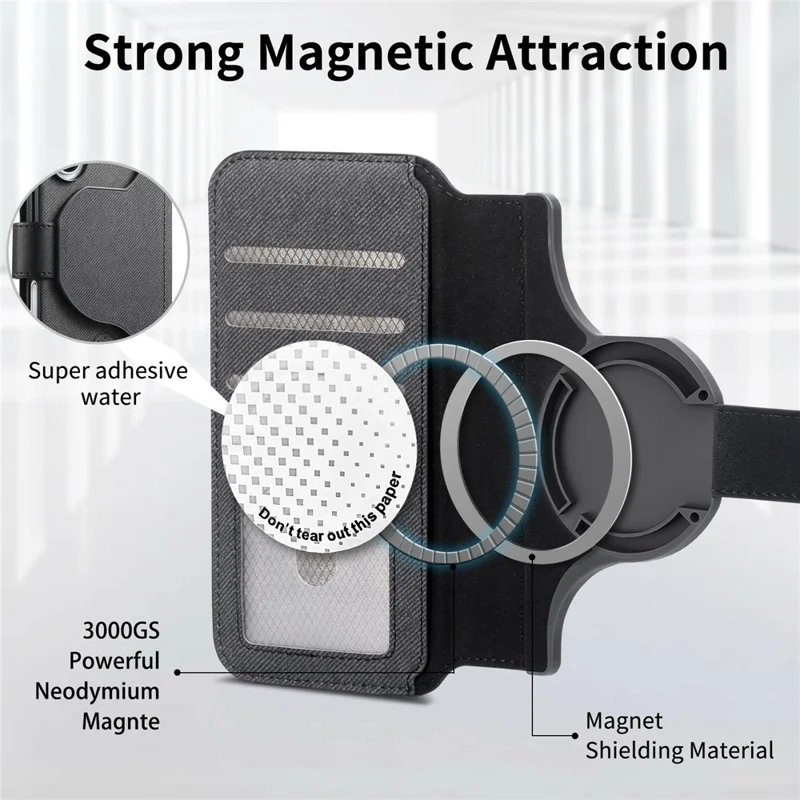 For Xiaomi 17 Pro Max Magnetic Case RFID Blocking Detachable Wallet Stand Cloth Texture Leather Phone Cover - Black