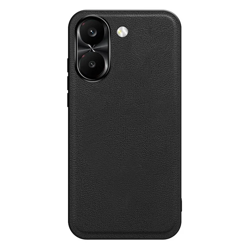 For Xiaomi Redmi Turbo 5 5G Case PU + TPU + PC Phone Back Cover with Metal Lens Frame - Black