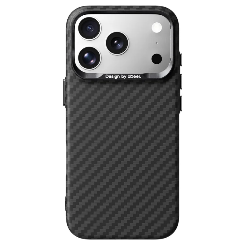 ABEEl for iPhone 18 Pro / 17 Pro Magnetic Case PC + TPU Ultra Thin Minimalist Phone Cover - Carbon Fiber Texture - 1