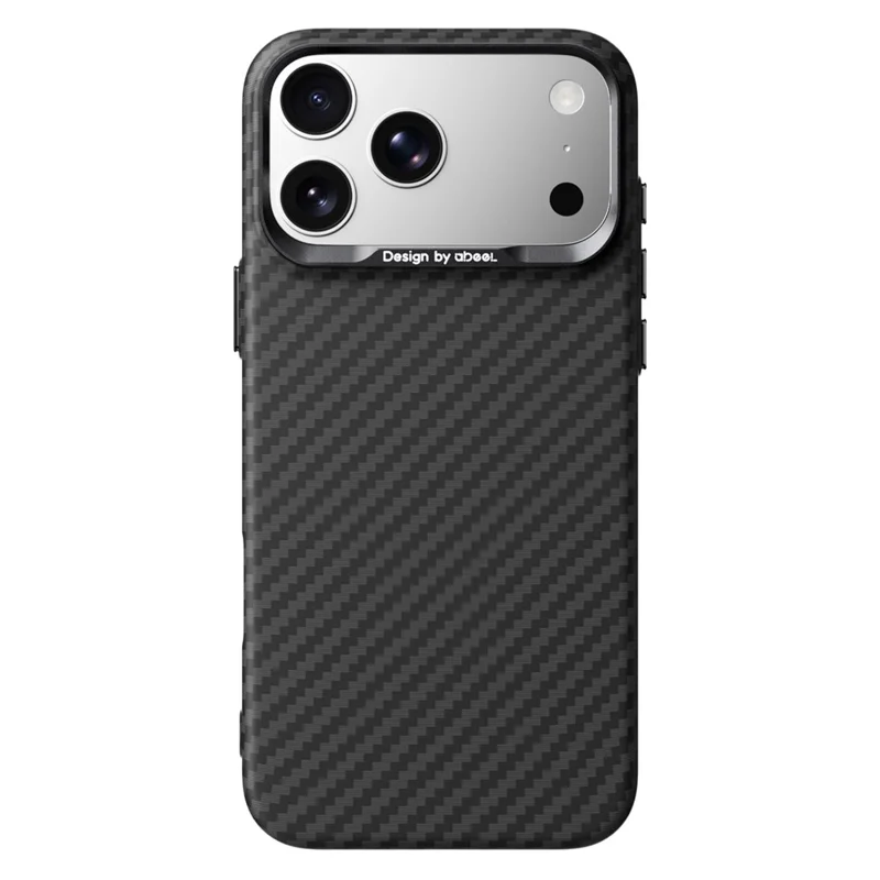 ABEEl for iPhone 18 Pro Max / 17 Pro Max Magnetic Case PC + TPU Ultra Thin Minimalist Phone Cover - Carbon Fiber Texture - 1
