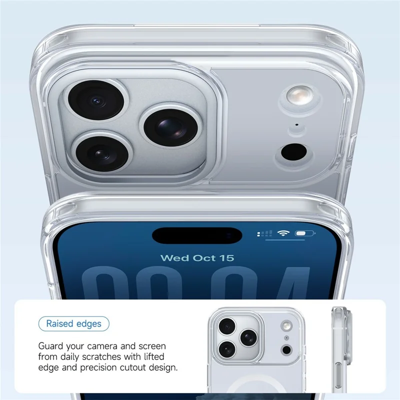 Für iPhone 18 Pro Max / 17 Pro Max Magnetische Hülle TPU + Acryl Stoßfest Kratzfest Handyhülle - Weiß