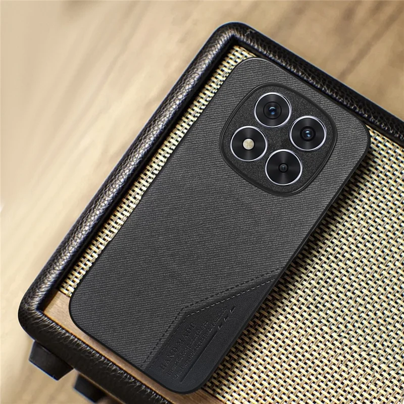 For Xiaomi Redmi Note 15 Pro 4G (Global) Magnetic Case Cloth Texture PU Leather + PC + TPU Phone Cover - Black