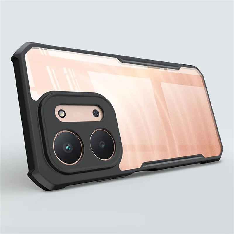 XUNDD For Xiaomi Redmi 17C 4G Case Dropproof TPU + Acrylic Clear Back Phone Cover - Black