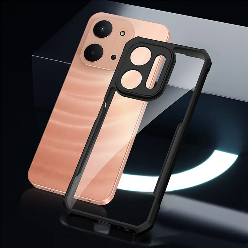 XUNDD For Xiaomi Redmi 17C 4G Case Dropproof TPU + Acrylic Clear Back Phone Cover - Black
