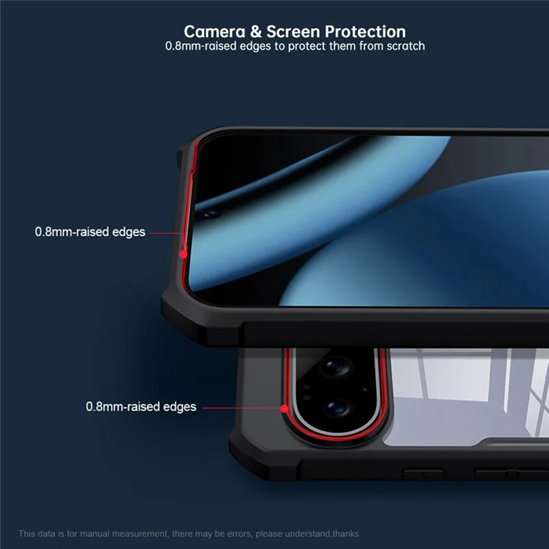 XUNDD For Google Pixel 11 Pro  /  Pixel 11 Case Dropproof TPU + Acrylic Clear Back Phone Cover - Black
