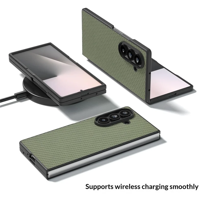 For Samsung Galaxy Z Fold8 Ultra Case Carbon Fiber Texture PU + PC Phone Cover - Green
