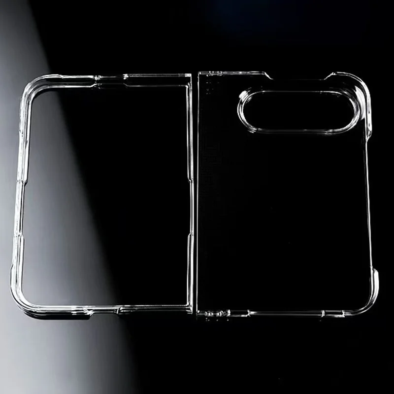 غطاء لهاتف iPhone Fold رفيع من مادة البولي كربونات مقاوم للصدمات - شفاف