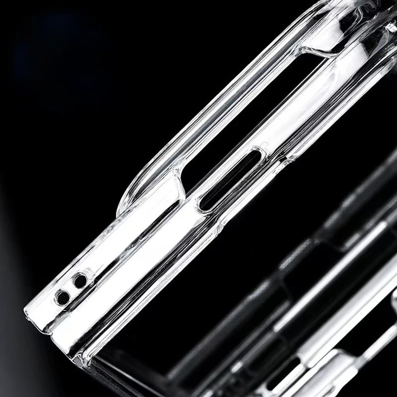 غطاء لهاتف iPhone Fold رفيع من مادة البولي كربونات مقاوم للصدمات - شفاف
