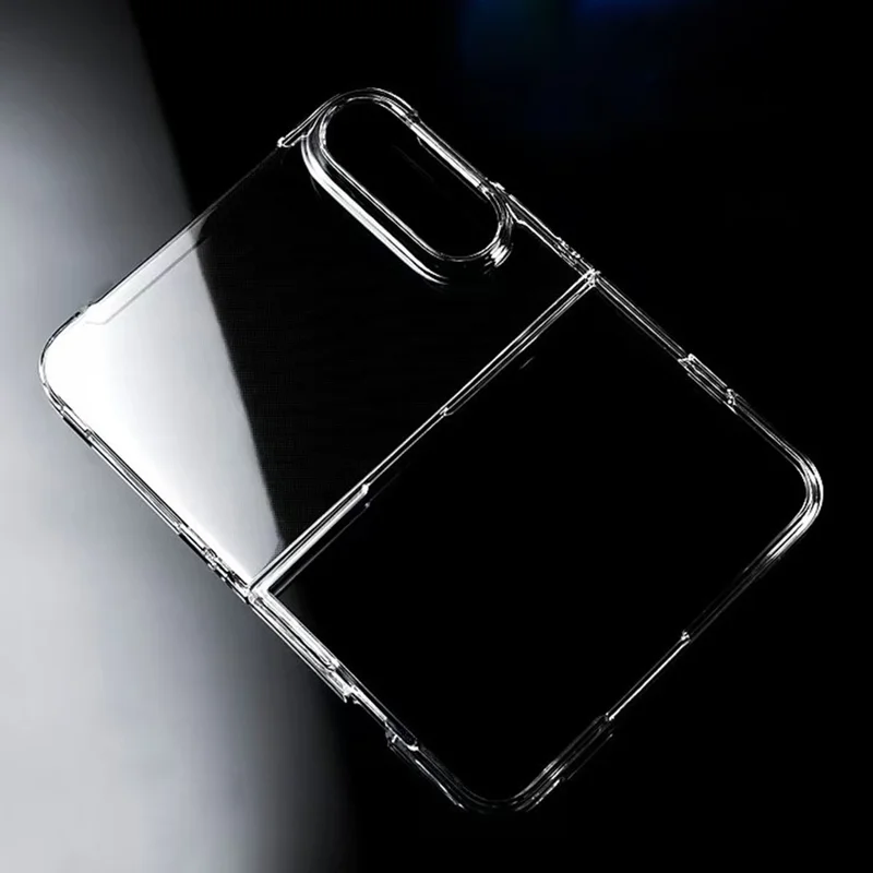 غطاء لهاتف iPhone Fold رفيع من مادة البولي كربونات مقاوم للصدمات - شفاف
