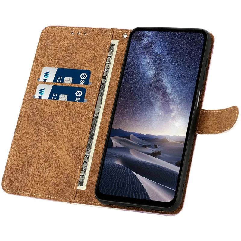 For Samsung Galaxy S26 Case Pattern Printed Wallet Flip Stand PU Leather Phone Cover with Wrist Strap - Bouquet